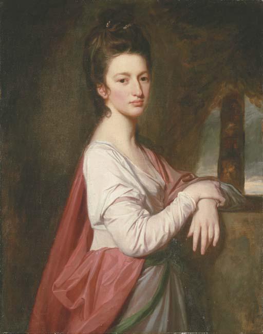 Wikioo.org - The Encyclopedia of Fine Arts - Painting, Artwork by George Romney - Portrait of a lady 1