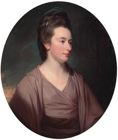 WikiOO.org - Encyclopedia of Fine Arts - Målning, konstverk George Romney - Portrait of Elizabeth, Viscountess Melbourne