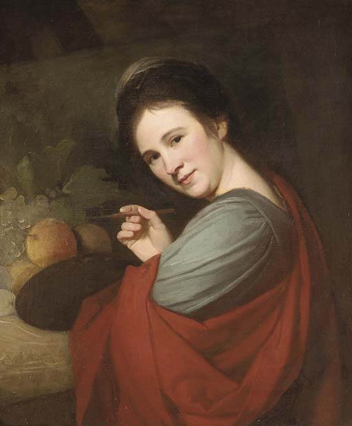 Wikioo.org - The Encyclopedia of Fine Arts - Painting, Artwork by George Romney - Portrait of Mary Moser