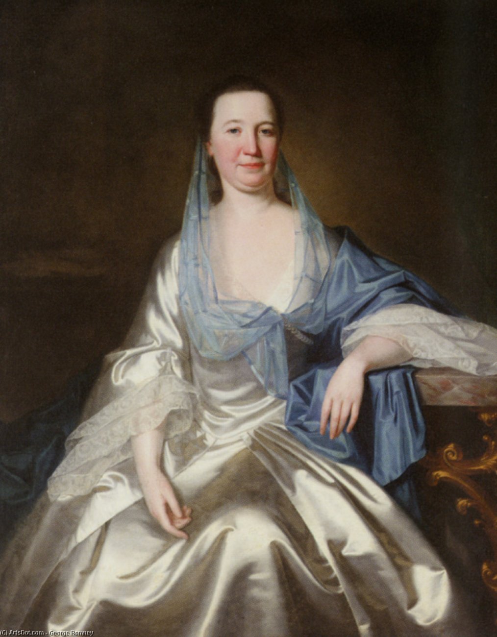 WikiOO.org - Encyclopedia of Fine Arts - Maleri, Artwork George Romney - Portrait of Miriam Gillison, Wife of William Gillison