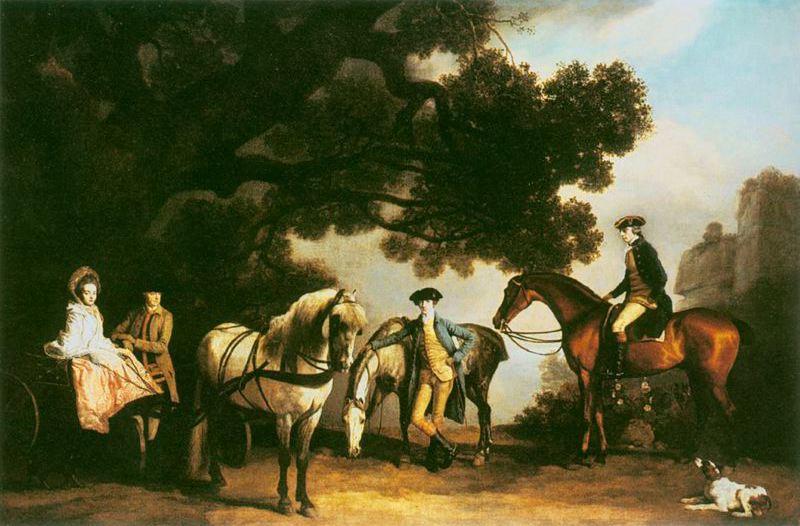 Wikioo.org - The Encyclopedia of Fine Arts - Painting, Artwork by George Stubbs - The Melbourne and the Milbanke Families