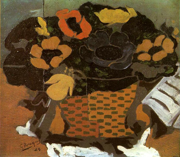 Wikioo.org - สารานุกรมวิจิตรศิลป์ - จิตรกรรม Georges Braque - Anemones