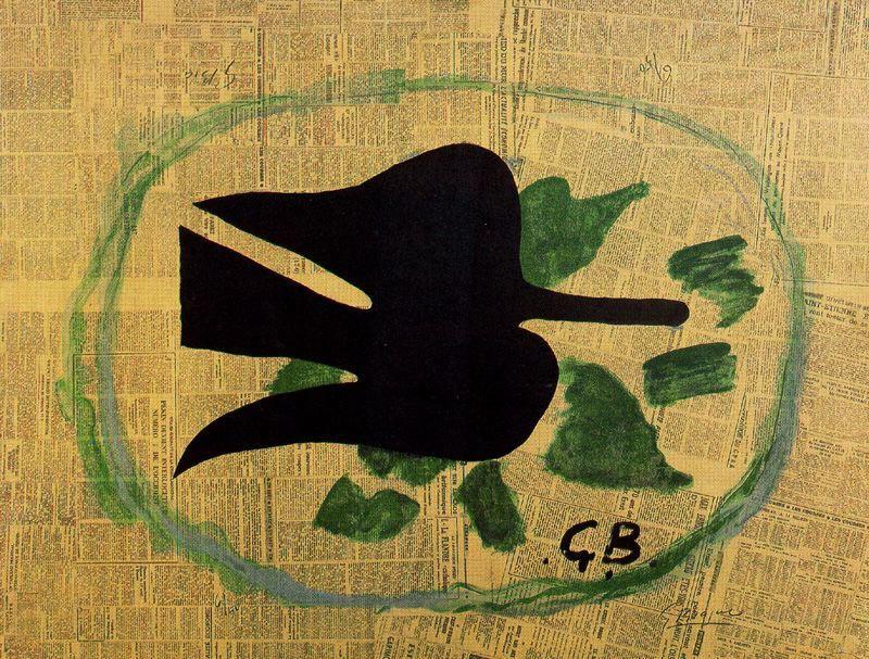 WikiOO.org - Εγκυκλοπαίδεια Καλών Τεχνών - Ζωγραφική, έργα τέχνης Georges Braque - Bird In The Fronde