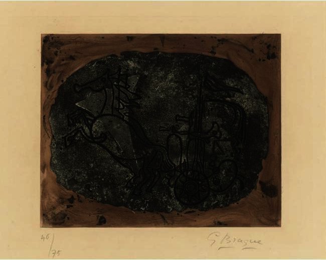 WikiOO.org - Εγκυκλοπαίδεια Καλών Τεχνών - Ζωγραφική, έργα τέχνης Georges Braque - Black chariot