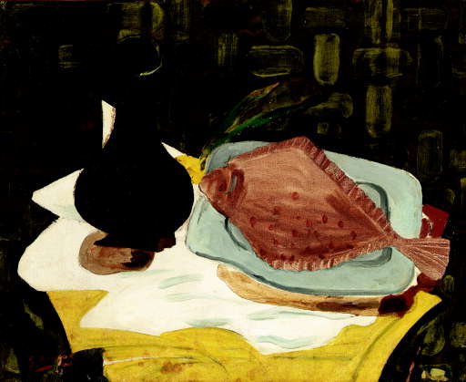 Wikioo.org - The Encyclopedia of Fine Arts - Painting, Artwork by Georges Braque - Black Pitcher And Lemon