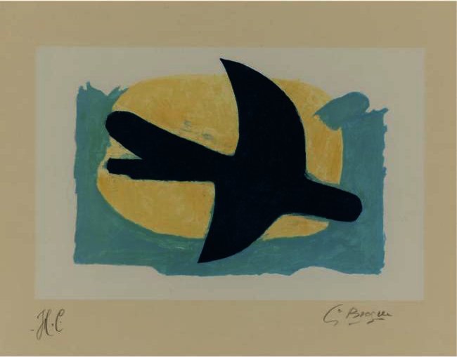 Wikioo.org - The Encyclopedia of Fine Arts - Painting, Artwork by Georges Braque - Blue and Yellow Bird