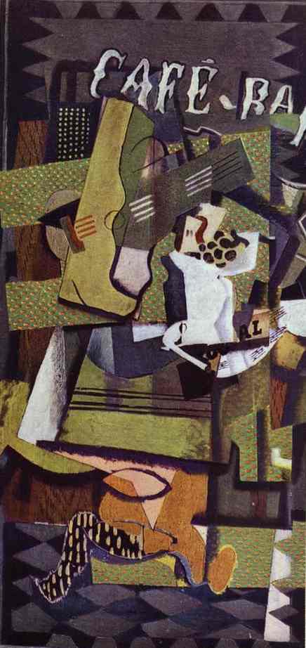 WikiOO.org - Enciklopedija dailės - Tapyba, meno kuriniai Georges Braque - Cafe Bar