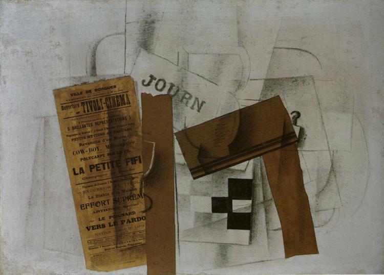 Wikioo.org - Bách khoa toàn thư về mỹ thuật - Vẽ tranh, Tác phẩm nghệ thuật Georges Braque - Checkerboard Tivoli Cinema