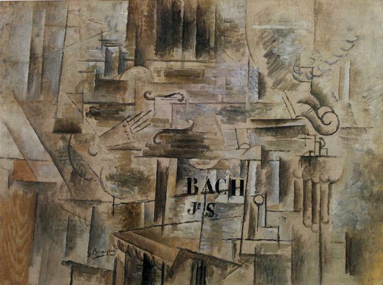 WikiOO.org - Encyclopedia of Fine Arts - Målning, konstverk Georges Braque - Homage To J.S. Bach