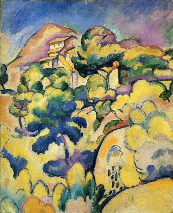 Wikioo.org - สารานุกรมวิจิตรศิลป์ - จิตรกรรม Georges Braque - Landscape At La Ciodat