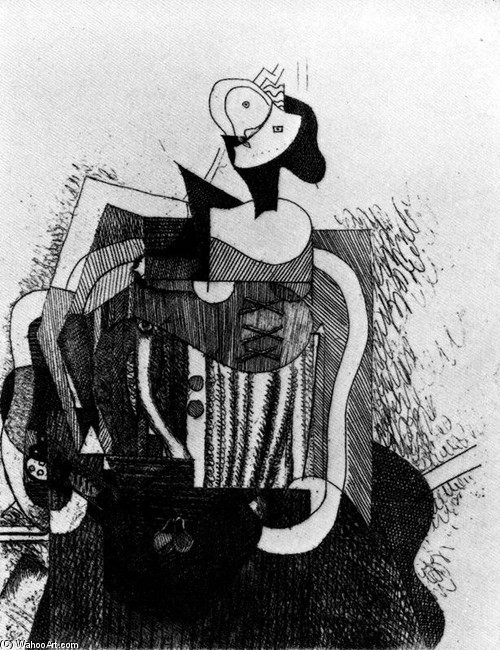 WikiOO.org - Encyclopedia of Fine Arts - Schilderen, Artwork Georges Braque - Seated woman 1