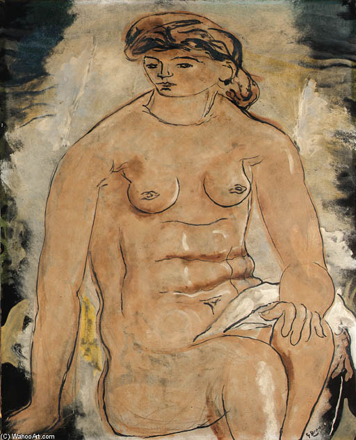 WikiOO.org - Encyclopedia of Fine Arts - Maleri, Artwork Georges Braque - Seated Woman 1