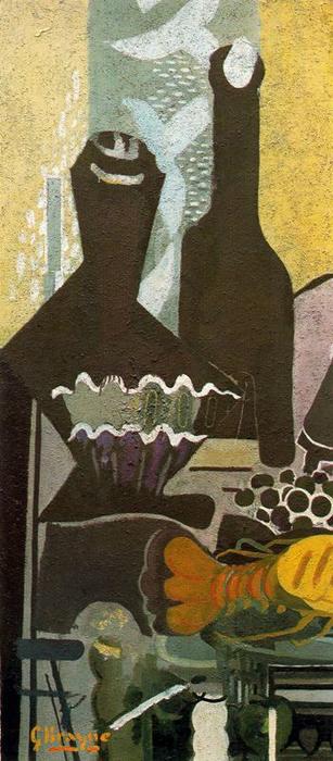 Wikioo.org - The Encyclopedia of Fine Arts - Painting, Artwork by Georges Braque - Still life with lobster