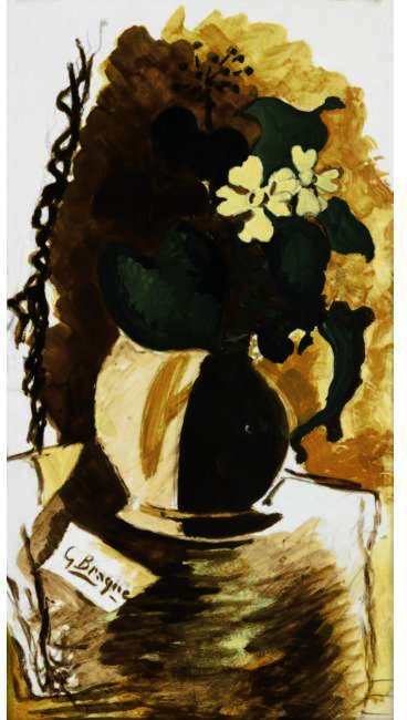 Wikioo.org - Encyklopedia Sztuk Pięknych - Malarstwo, Grafika Georges Braque - Still Life, The Ivy