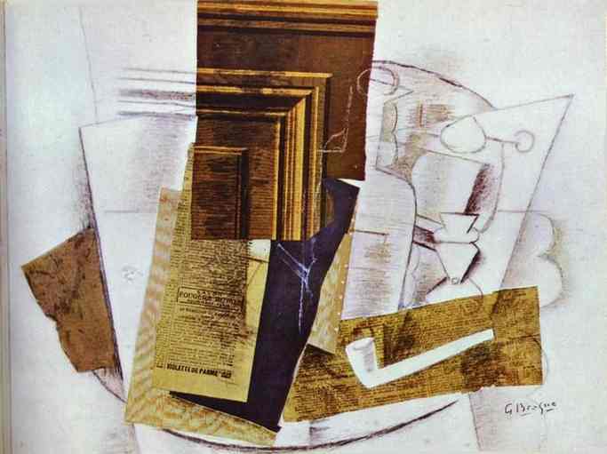 Wikioo.org - The Encyclopedia of Fine Arts - Painting, Artwork by Georges Braque - Tape. Parma violets