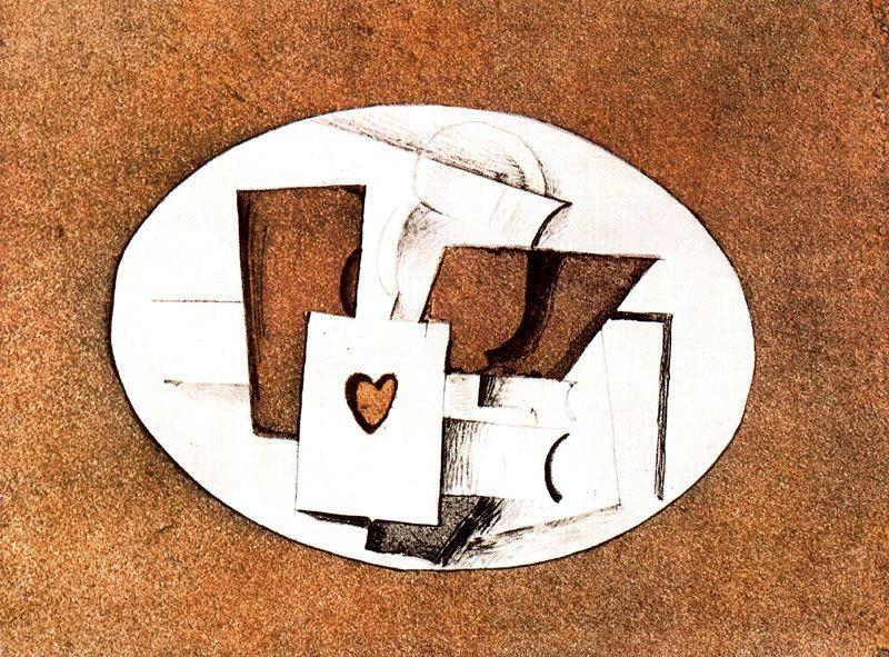 Wikioo.org - Bách khoa toàn thư về mỹ thuật - Vẽ tranh, Tác phẩm nghệ thuật Georges Braque - The Ace of Hearts