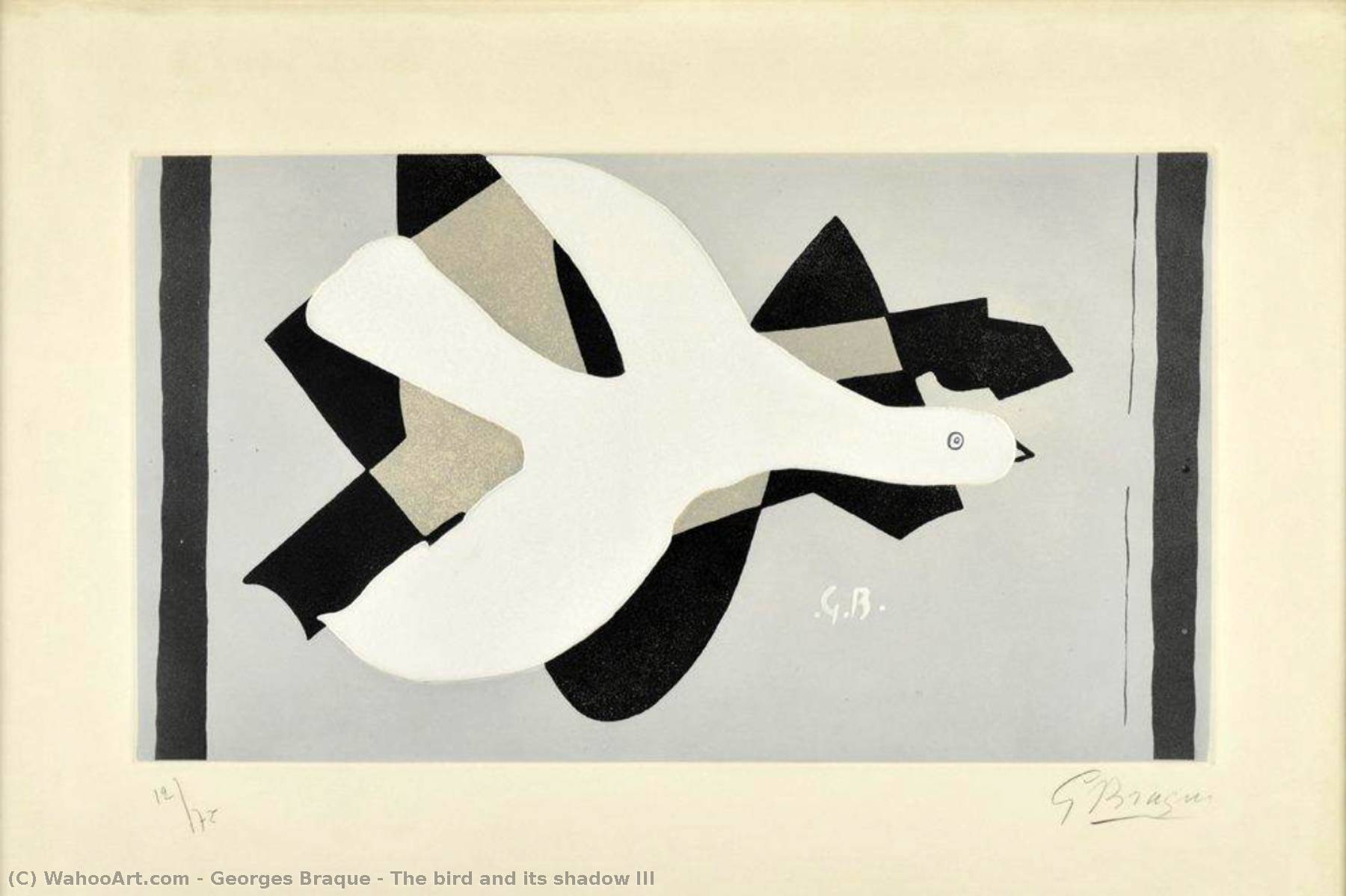 WikiOO.org - Encyclopedia of Fine Arts - Lukisan, Artwork Georges Braque - The bird and its shadow III