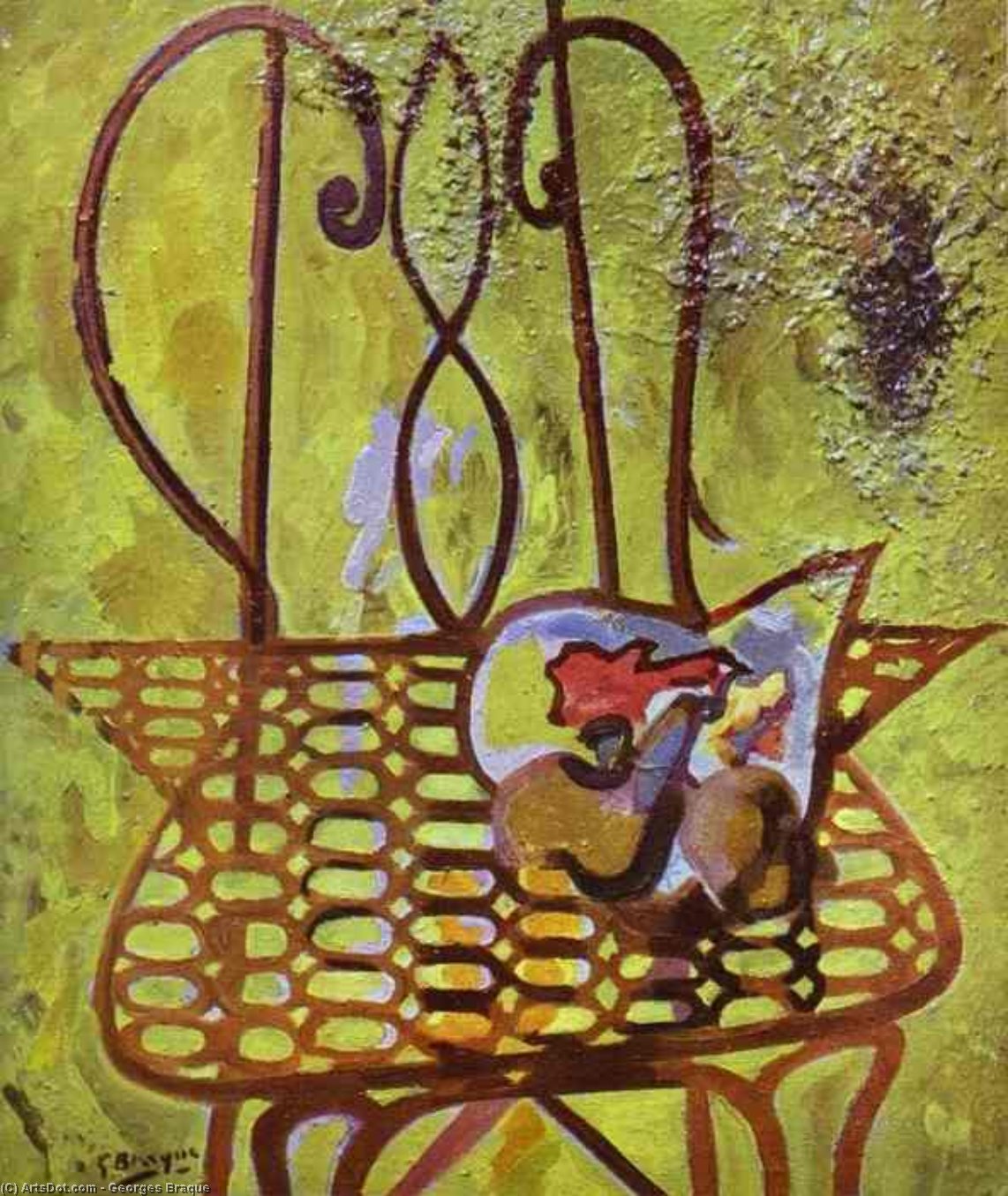 Wikioo.org - The Encyclopedia of Fine Arts - Painting, Artwork by Georges Braque - The Chair (La Chaise)