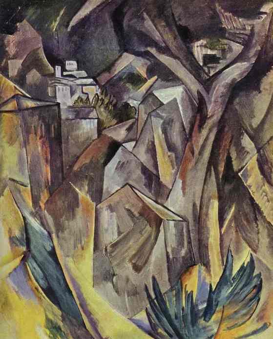 Wikioo.org – La Enciclopedia de las Bellas Artes - Pintura, Obras de arte de Georges Braque - la ciudad en el colina