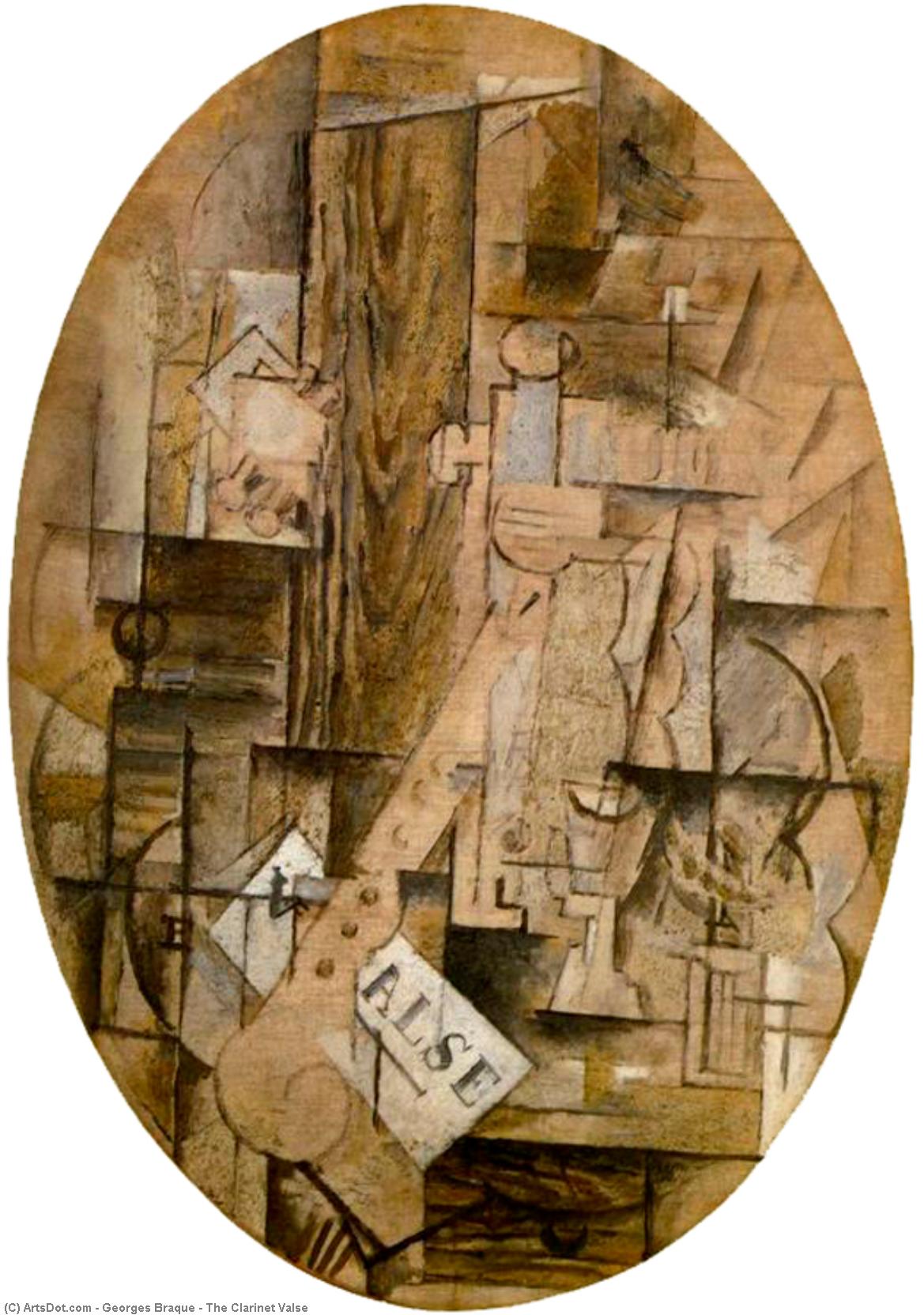 Wikioo.org – La Enciclopedia de las Bellas Artes - Pintura, Obras de arte de Georges Braque - El Clarinete Valse