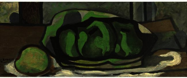 WikiOO.org - Encyclopedia of Fine Arts - Maleri, Artwork Georges Braque - The Green Apples