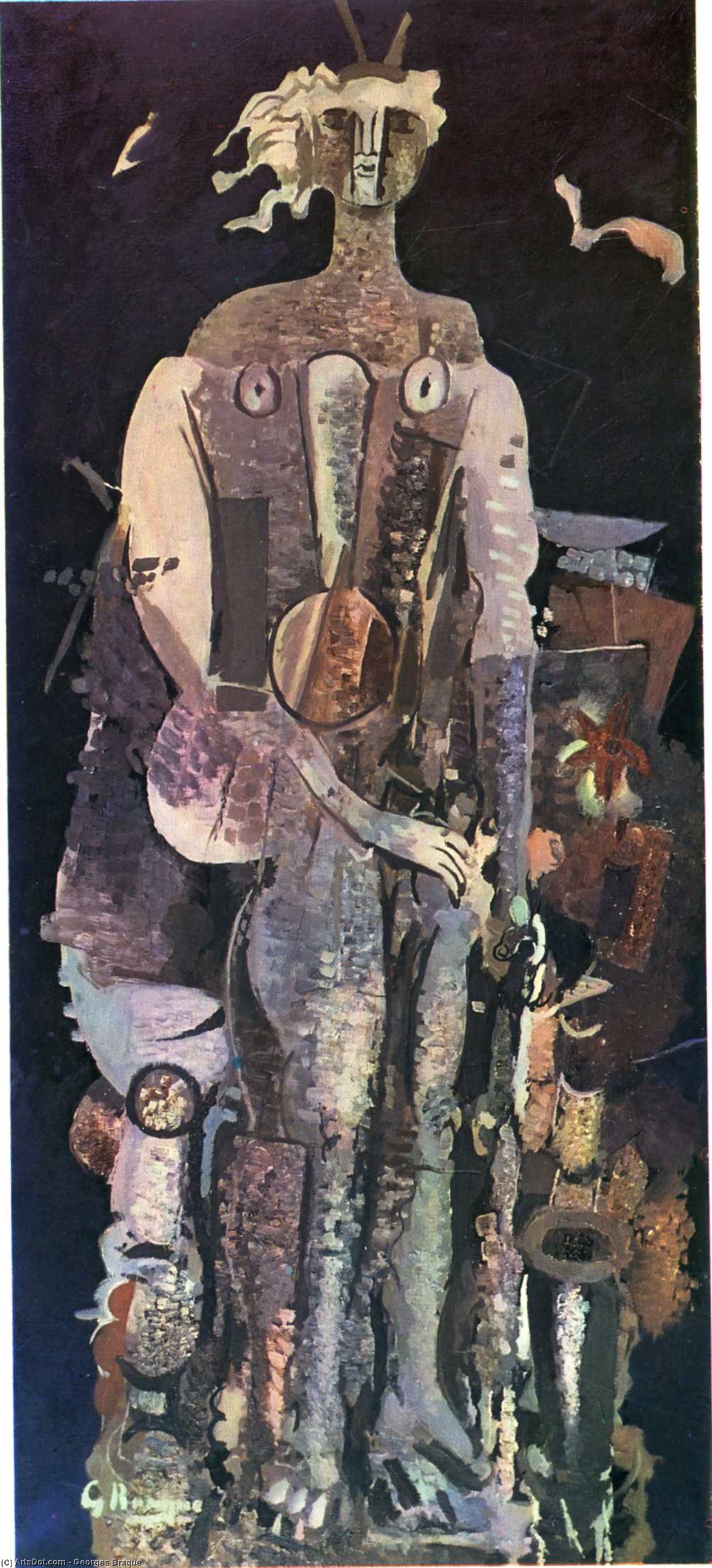 WikiOO.org - Güzel Sanatlar Ansiklopedisi - Resim, Resimler Georges Braque - The Night