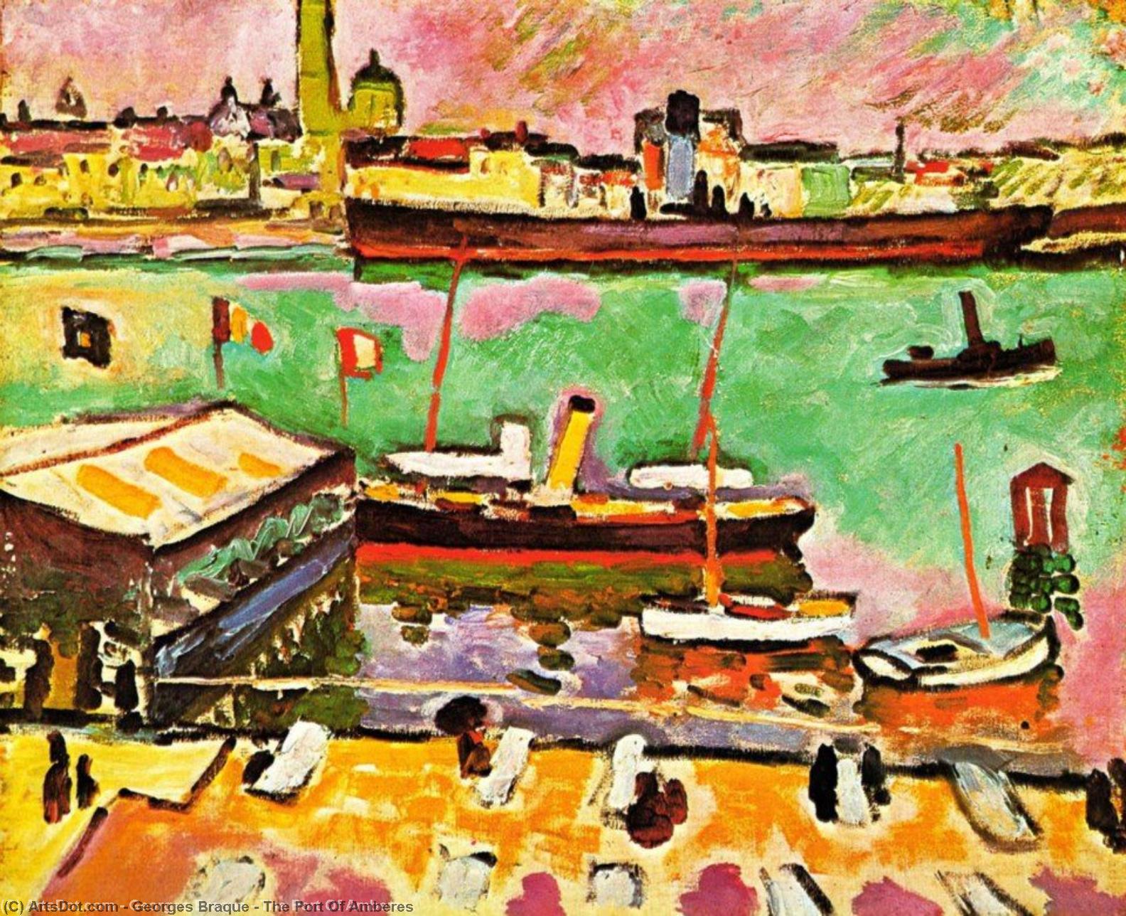 Wikioo.org - Encyklopedia Sztuk Pięknych - Malarstwo, Grafika Georges Braque - The Port Of Amberes