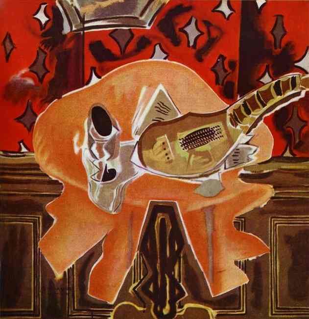 WikiOO.org - Encyclopedia of Fine Arts - Schilderen, Artwork Georges Braque - The Red Pedestal 1