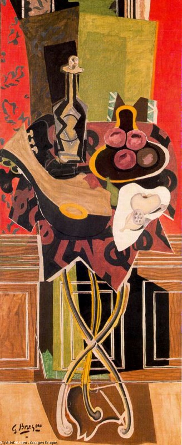 WikiOO.org - Enciklopedija dailės - Tapyba, meno kuriniai Georges Braque - The Red Pedestal