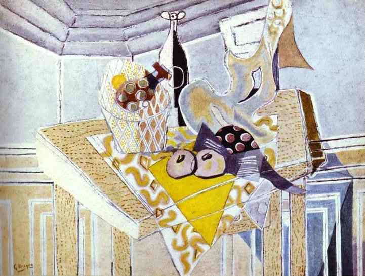 WikiOO.org - Енциклопедия за изящни изкуства - Живопис, Произведения на изкуството Georges Braque - The Yellow Napkin
