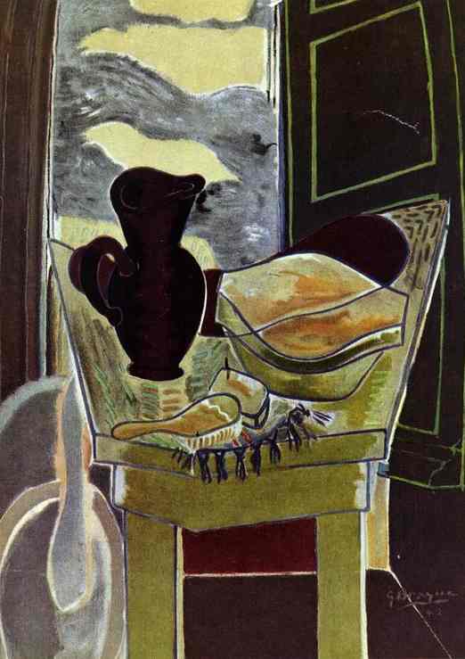 Wikioo.org – L'Encyclopédie des Beaux Arts - Peinture, Oeuvre de Georges Braque - Toilettes dehors de la fenêtre
