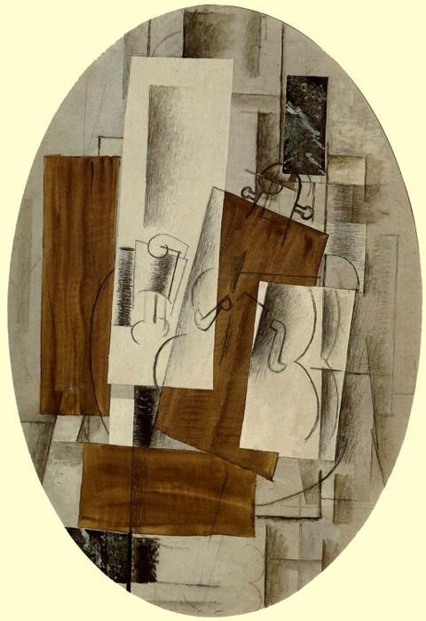 Wikioo.org - Bách khoa toàn thư về mỹ thuật - Vẽ tranh, Tác phẩm nghệ thuật Georges Braque - Violin and Glass