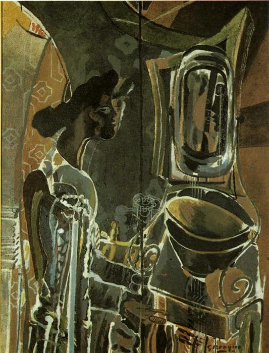 Wikioo.org - Bách khoa toàn thư về mỹ thuật - Vẽ tranh, Tác phẩm nghệ thuật Georges Braque - Woman at the Mirror