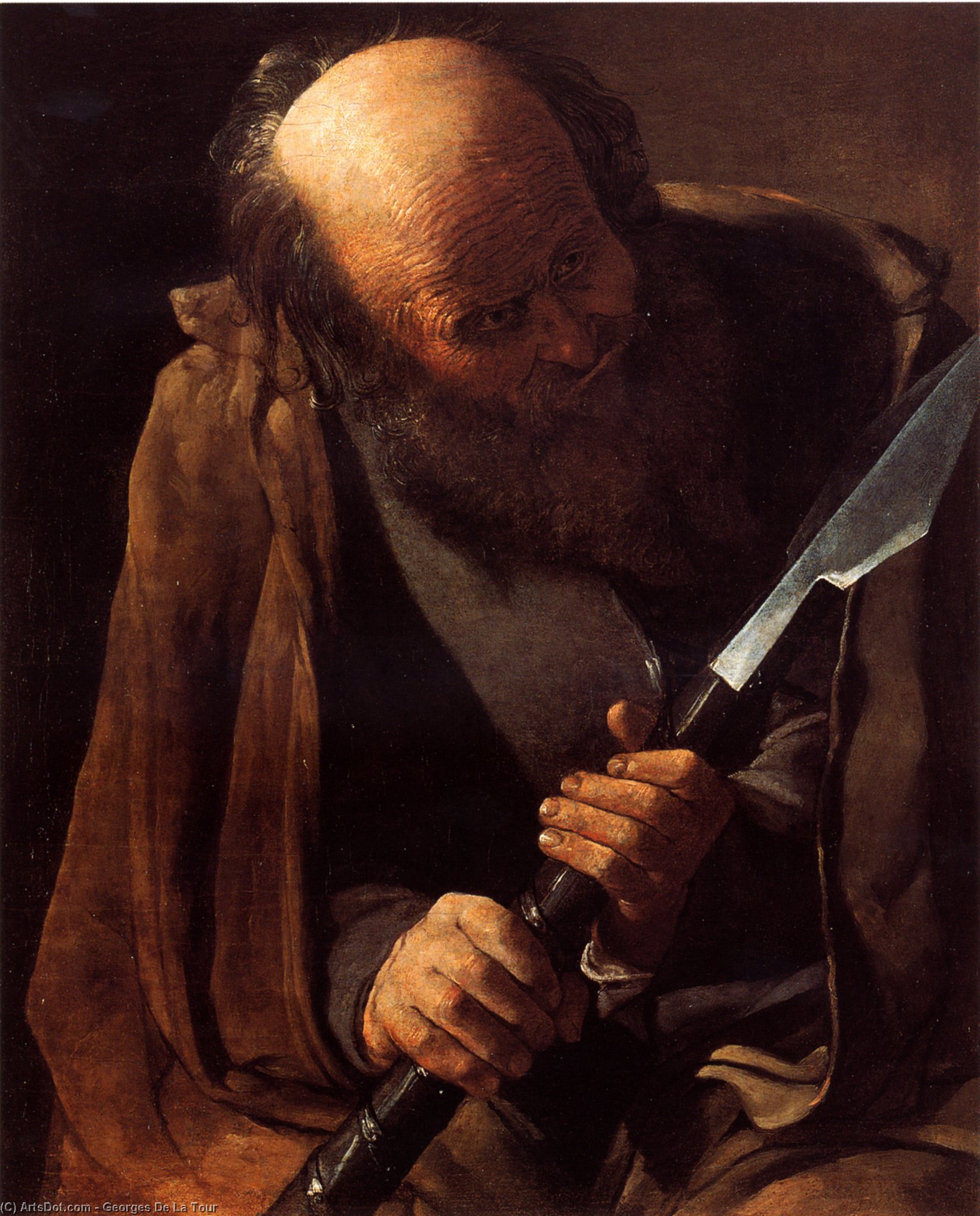 WikiOO.org - Encyclopedia of Fine Arts - Maľba, Artwork Georges De La Tour - St. Thomas