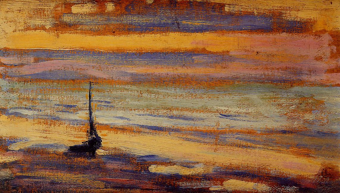 Wikioo.org – L'Enciclopedia delle Belle Arti - Pittura, Opere di Georges Lemmen - Neyst No.9. La Spiaggia