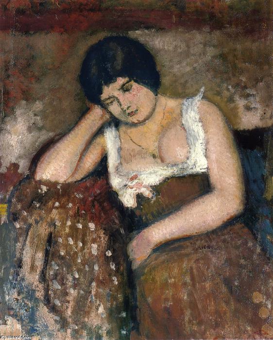 Wikioo.org - The Encyclopedia of Fine Arts - Painting, Artwork by Georges Lemmen - Seated Woman