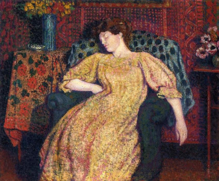 WikiOO.org - Encyclopedia of Fine Arts - Maleri, Artwork Georges Lemmen - Sleeping