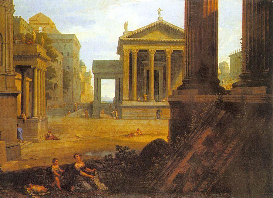 WikiOO.org - Εγκυκλοπαίδεια Καλών Τεχνών - Ζωγραφική, έργα τέχνης Georges Lemmen - Square in an Ancient City