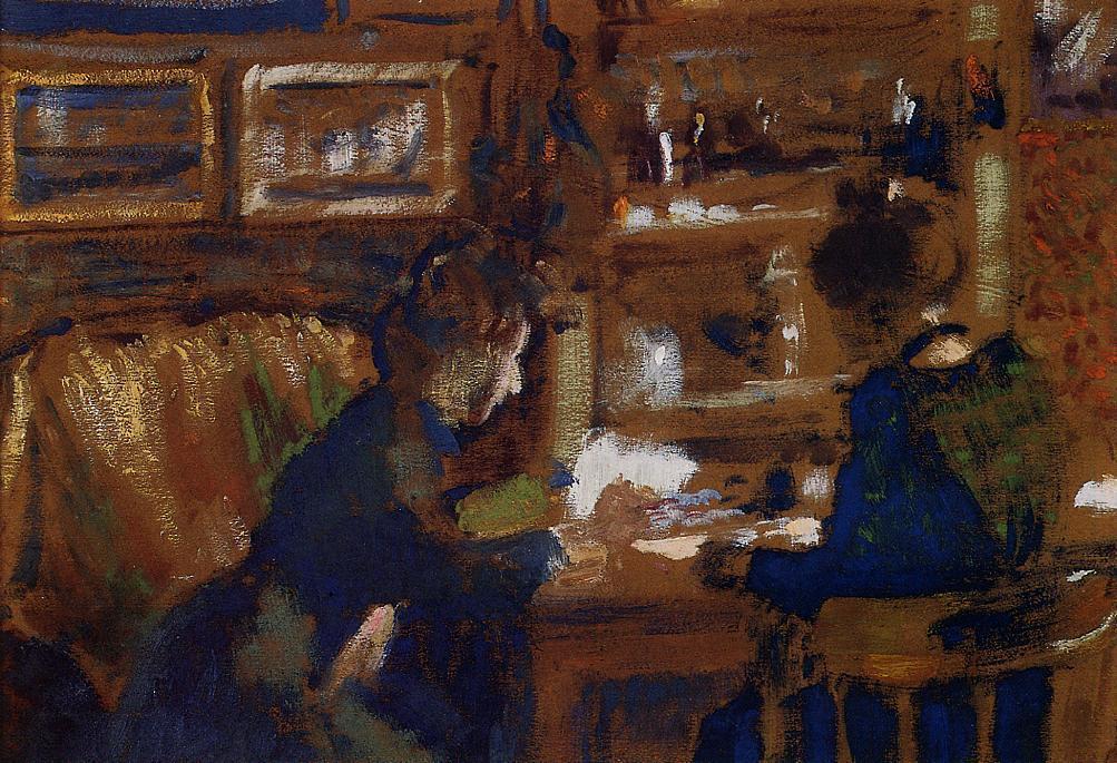 Wikioo.org - The Encyclopedia of Fine Arts - Painting, Artwork by Georges Lemmen - Two Women in an Interior