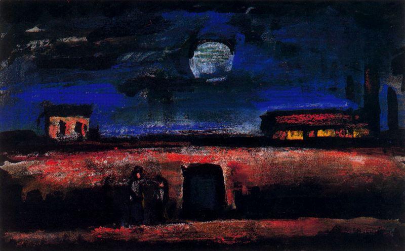 Wikioo.org – L'Enciclopedia delle Belle Arti - Pittura, Opere di Georges Rouault - ' . . . quando il notte è venuto . La luna rose'