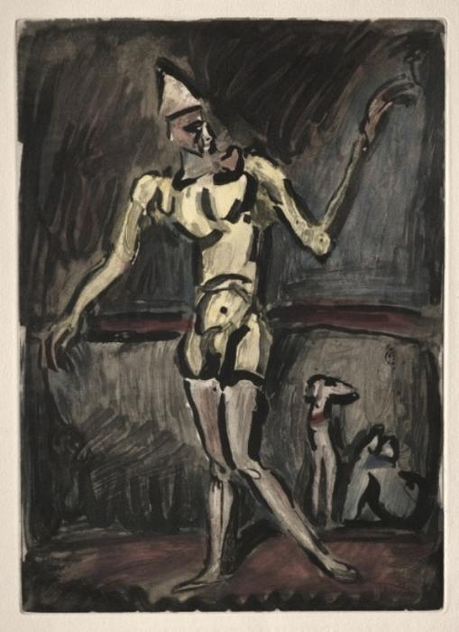 WikiOO.org - 백과 사전 - 회화, 삽화 Georges Rouault - Circus. The Yellow Clown