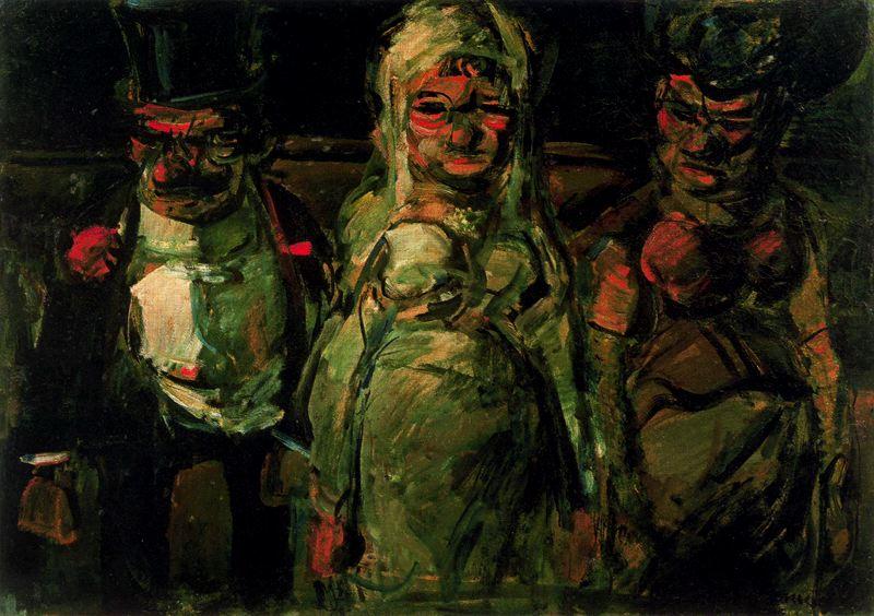 Wikioo.org - The Encyclopedia of Fine Arts - Painting, Artwork by Georges Rouault - Dolls, puppets fire hall and the ''Bride''
