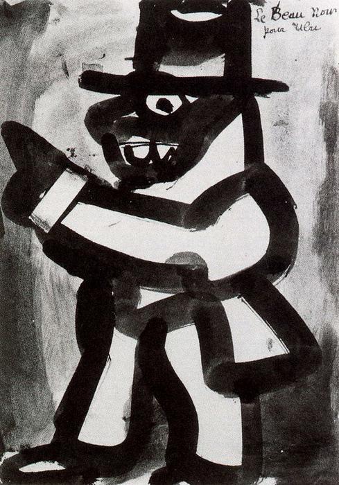 WikiOO.org - Encyclopedia of Fine Arts - Schilderen, Artwork Georges Rouault - Good black (for Ubu)