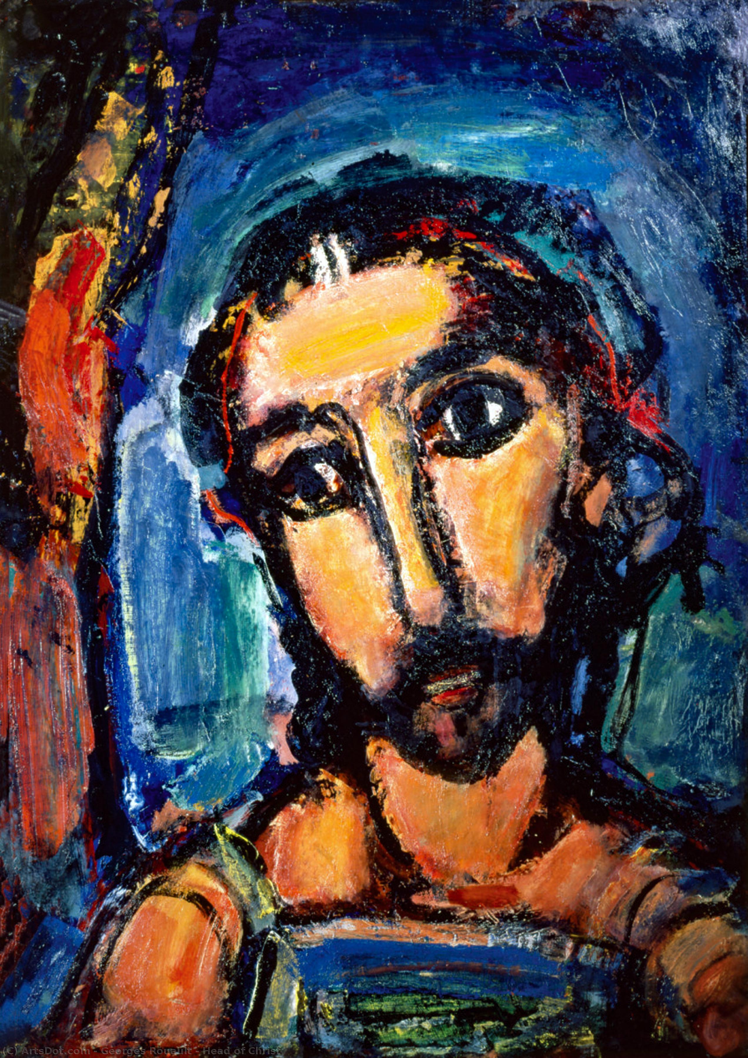 WikiOO.org - 백과 사전 - 회화, 삽화 Georges Rouault - Head of Christ