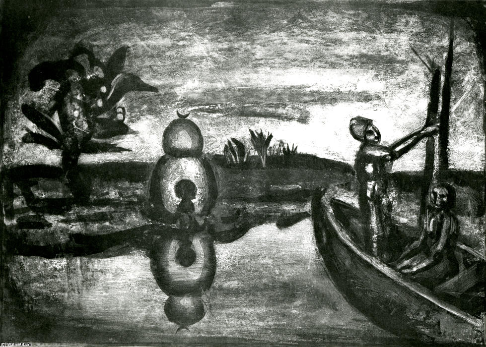 Wikioo.org – La Enciclopedia de las Bellas Artes - Pintura, Obras de arte de Georges Rouault - en el tierra de `thirst` y el miedo