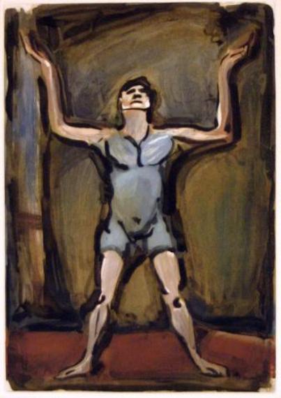 Wikioo.org – L'Enciclopedia delle Belle Arti - Pittura, Opere di Georges Rouault - Giocoliere, dalla serie Cirque de l Etoile Filante