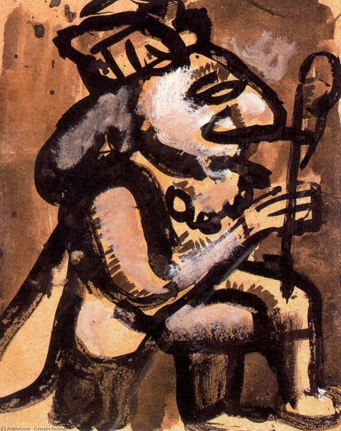Wikioo.org - The Encyclopedia of Fine Arts - Painting, Artwork by Georges Rouault - King Ubu 1
