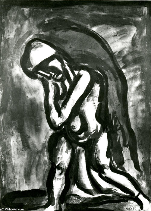 WikiOO.org - Encyclopedia of Fine Arts - Malba, Artwork Georges Rouault - Leprosy Winter Of The Earth