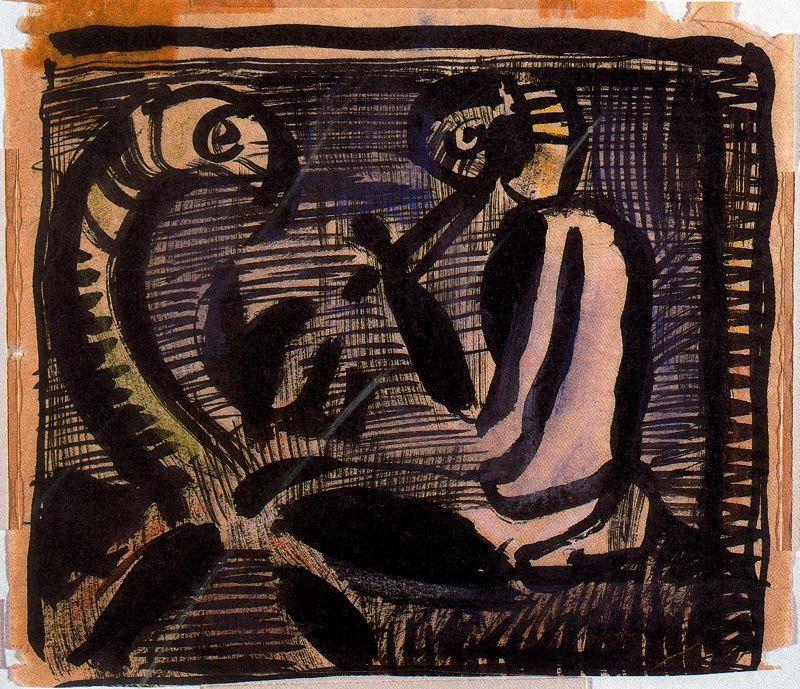Wikioo.org - The Encyclopedia of Fine Arts - Painting, Artwork by Georges Rouault - Project for the reincarnation of Father Ubu 3