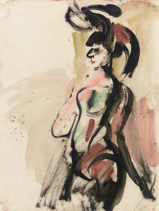 Wikioo.org - The Encyclopedia of Fine Arts - Painting, Artwork by Georges Rouault - Siluette of woman